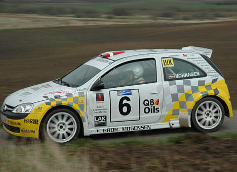 Martin Johansen er dark horse i Dantherm Rally med sin Opel Corsa Super 1600. (Foto: Morten Alstrup)